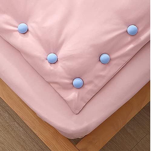 16Pcs Duvet Clips with Mushroom Buttons and Soft Fabric