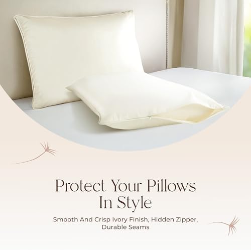 Organic Cotton Pillow Protectors - 2 Pack GOTS Certified