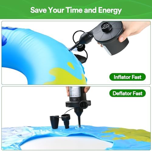PULIDIKI 50W ACDC Electric Air Pump with 3 Nozzles