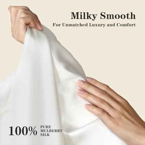 FAUNNA 4 Pack Cotton Pillow Protectors 1 Piece Silk Pillow Case