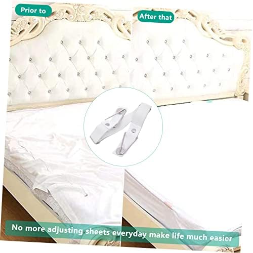 WHAMVOX 4pcs Adjustable Bed Sheet Fixators with Metal Buckle