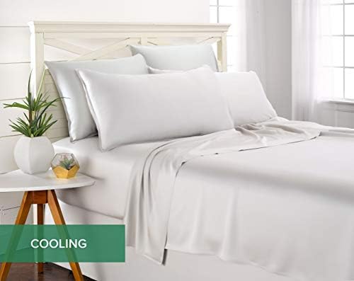 Pure Bamboo Queen Pillowcases 100 Organic Viscose Soft Cooling 2 Piece Set