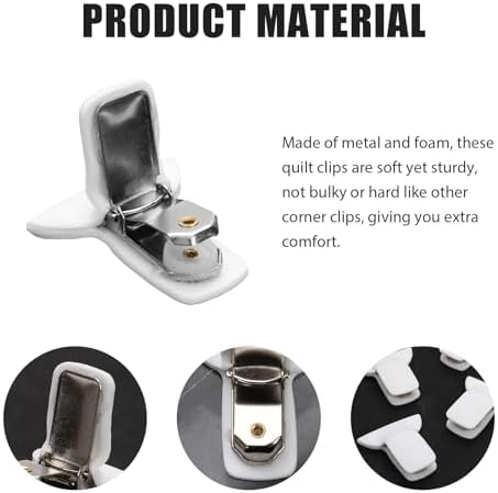4pcs Duvet Clips for Comforter Inside Foam Metal Fasteners
