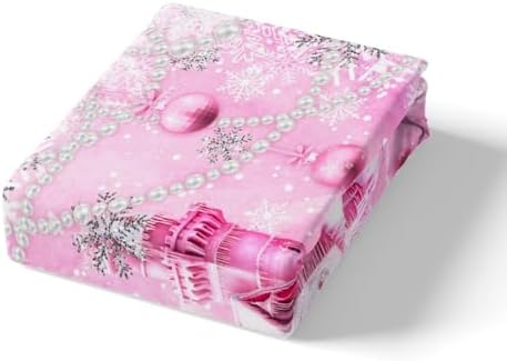 Pink Castle Fitted Sheet Set Twin Size with Pillowcase