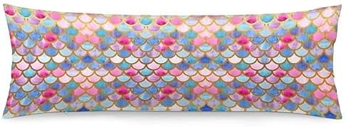 Blue Pink Body Pillow Cover with Zipper Decorative