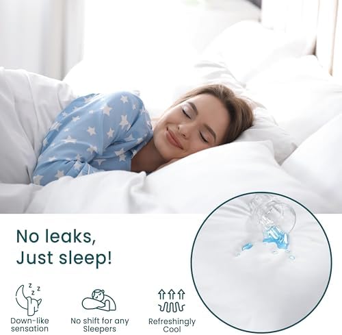 Waterproof Pillow Protectors Set of 2 with Zipper