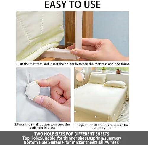 BADAO Bed Sheet Holder Clips 8PCS Secure Durable