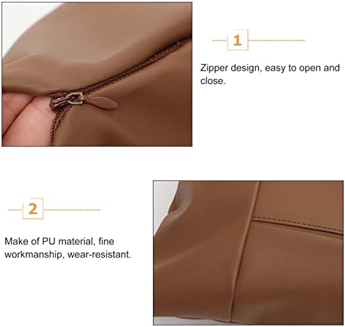 Beavorty Nordic Style PU Leather Throw Pillow Cover