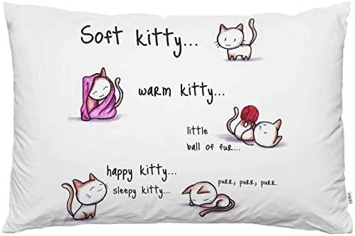 EKOBLA Funny Cat Throw Pillow Cover 20x30 Inch