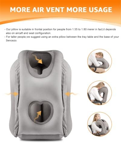 Sunany Inflatable Travel Pillow with Eye Mask and Earplugs