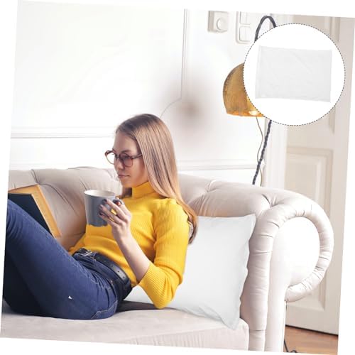 4PCS Waterproof Pillowcase Covers Standard Size White Linen Polyester