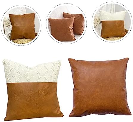 Cabilock 2pcs Nordic Style Throw Pillow Covers with Fringe