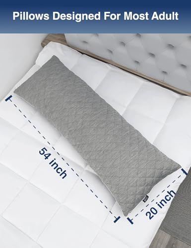 ZonLi Cooling Body Pillow for Adults Grey 20x54 Inches