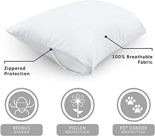 AllerEase Ultra Soft Travel Pillow Protector 14 x 20