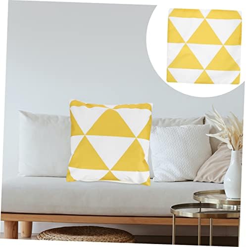 Amosfun 1pc Geometric Throw Pillow Cover Waterproof Indoor Outdoor Use