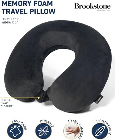 Brookstone Travel Neck Pillow - Light Supportive Comfortable