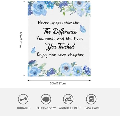 Okentiso Retirement Fleece Throw Blanket 50x60 1