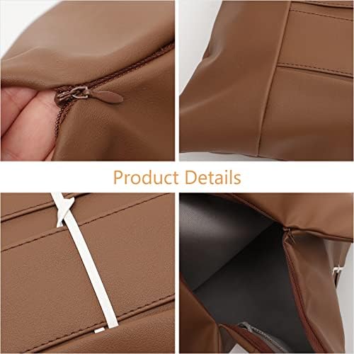 Beavorty Nordic Style PU Leather Throw Pillow Cover
