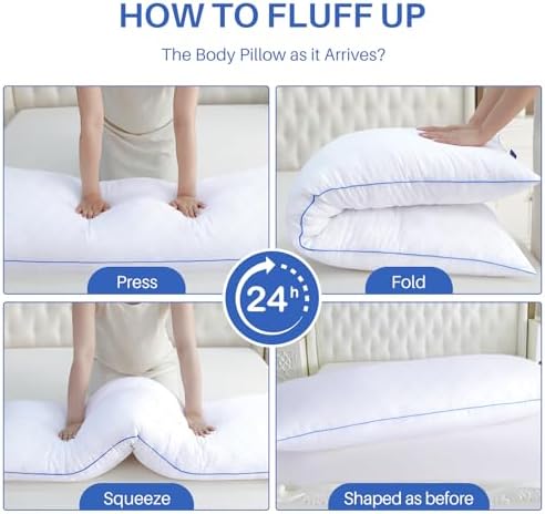 YZ HOME Long Body Pillow - Adjustable Firm Memory Foam Support