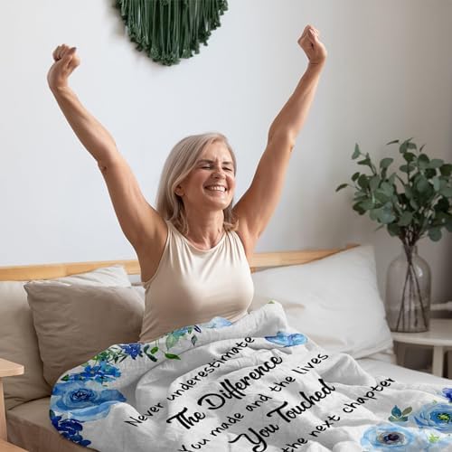 Okentiso Retirement Fleece Throw Blanket 50x60 1