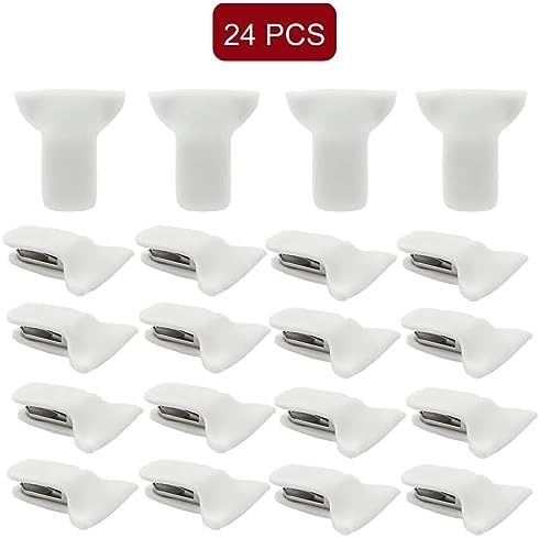 Hitefu 24PCS Duvet Clips White Padded Comforter Clips for Bedding