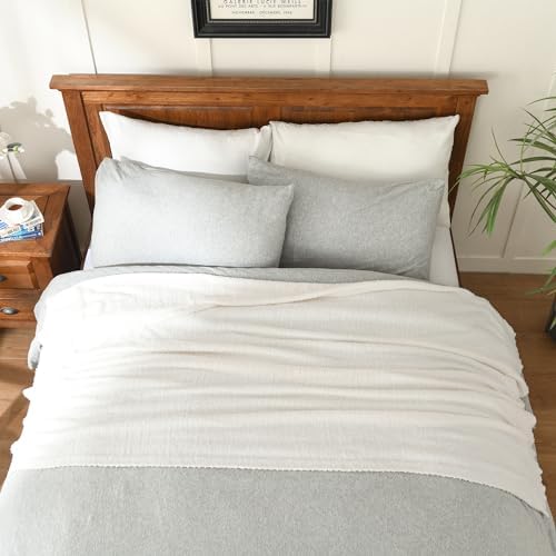 JOOJA Cream Knit Throw Blanket 60x80 Inches Super Soft