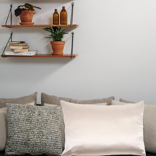 MERRYHAPY Beige Silk Pillowcase Covers with Zipper