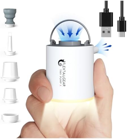 FLEXTAILGEAR Tiny Pump X Portable Air Pump with Camping Light