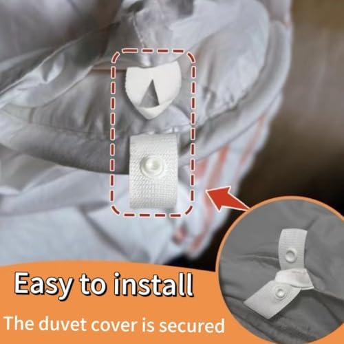 LVQVEV Duvet Clips 8 Pcs White Comforter Holders