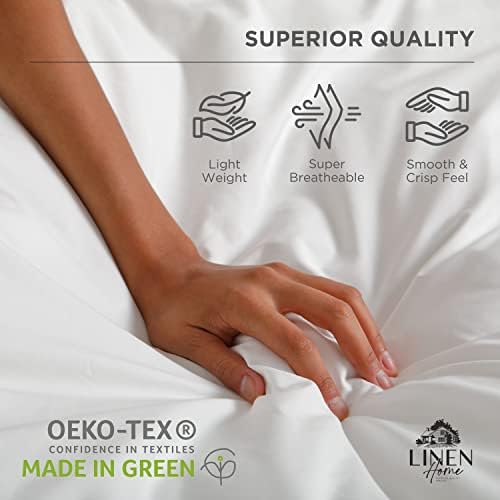 Linen Home 100 Cotton Percale Queen Pillowcases 20x30 2 Pieces