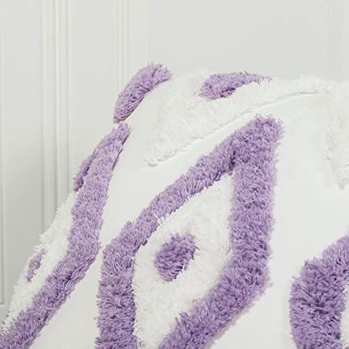 AFUXING 18x18 Woven Throw Pillow Covers with Tassels
