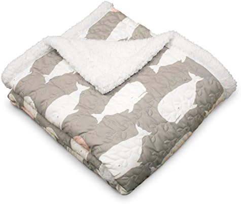 Lush Decor Whale Throw - 60 x 50 Navy Reversible
