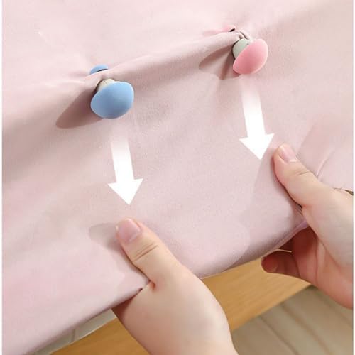 KDUPUP Duvet Clips 16pcs Mushroom Buttons Steel Pins Non-Slip Sheet Holders