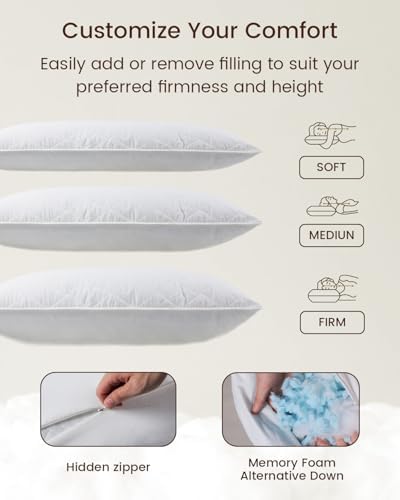 ZonLi Body Pillow for Adults Memory Foam with Removable Cotton Cover