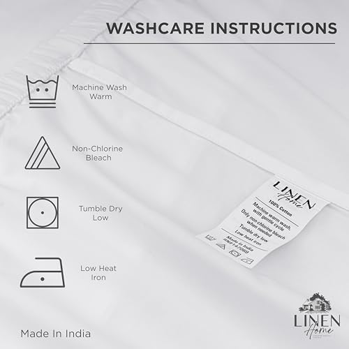 Linen Home 100 Cotton Percale Queen Pillowcases 20x30 2 Pieces