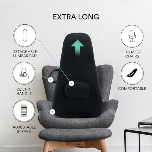 ObusForme Highback Backrest Support - Extra Tall Padded Cushion