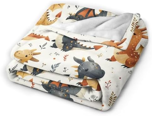 Fuzawet Dragon Throw Blanket - 40X50 Super Soft Cozy Fleece