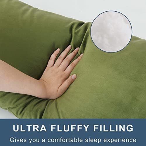 Beddream Full Body Pillow - Velvet Cover 20x54 Inch