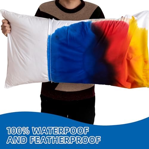 4 Pack Waterproof Pillow Protectors with Zipper 1