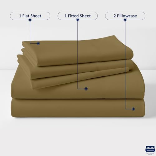 Cottingon 4 Pc Cot Sheets 30x75 Set 100 Egyptian Cotton