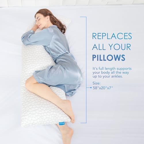 SUPA MODERN Body Pillow with Cooling Gel and Washable Cover