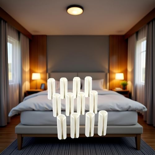 12 Pc White Sheet Grippers for Secure Bed Fit