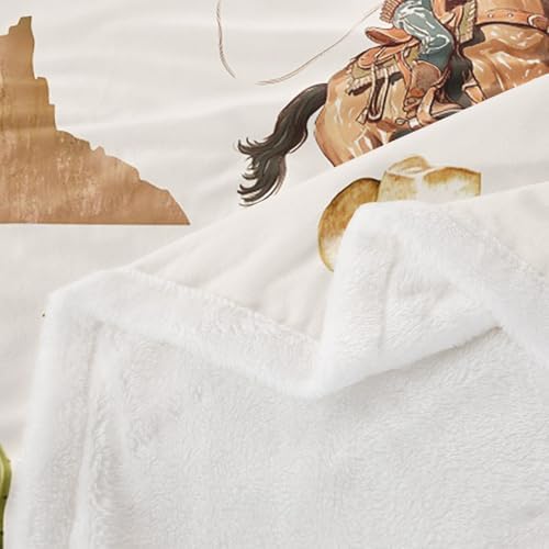 Feelyou Kids Cowboy Blanket for Bed and Couch
