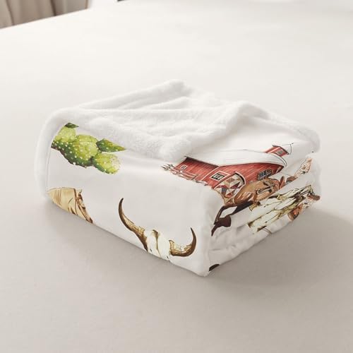 Feelyou Kids Cowboy Blanket for Bed and Couch