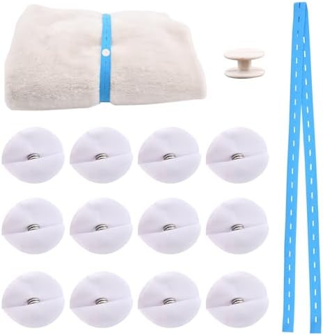 CALIDAKA 12 Pairs Duvet Snaps with Storage Strap