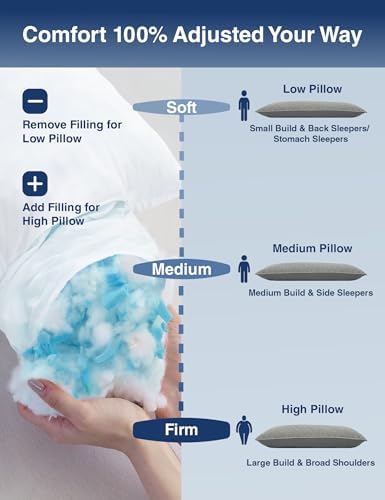 ZonLi Cooling Body Pillow for Adults Grey 20x54 Inches