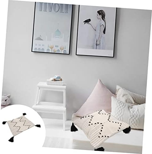 Zerodeko Bohemian Geometric Cotton Pillow Cover with Tassels