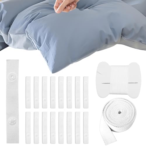 16Pcs White Duvet Clips for Comforter Stability 1