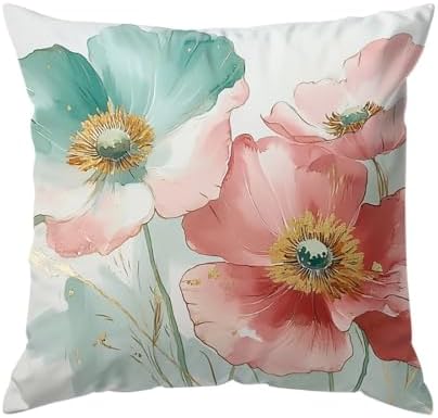 SuiHeill Floral Pattern Pillow Cover 45x45cm TAT Woven