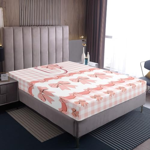Castle Fairy 3D Bowknot Fitted Sheet Twin Size with Pillowcase